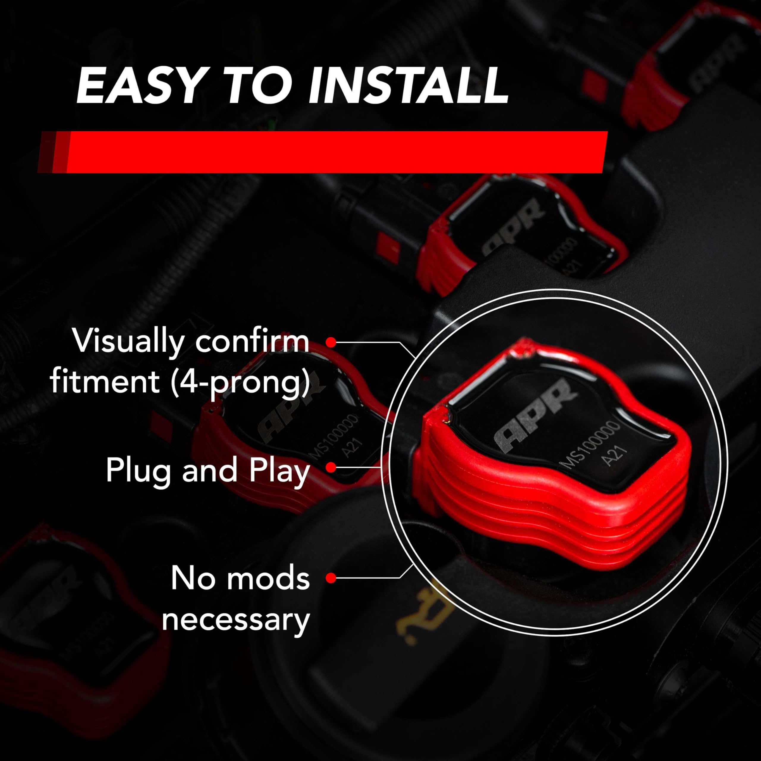 Amazon | APR MS100208 イグニッションコイル - PQ35スタイル - レッド